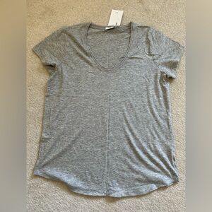 Vince Gray V-Neck Women's Top, XS